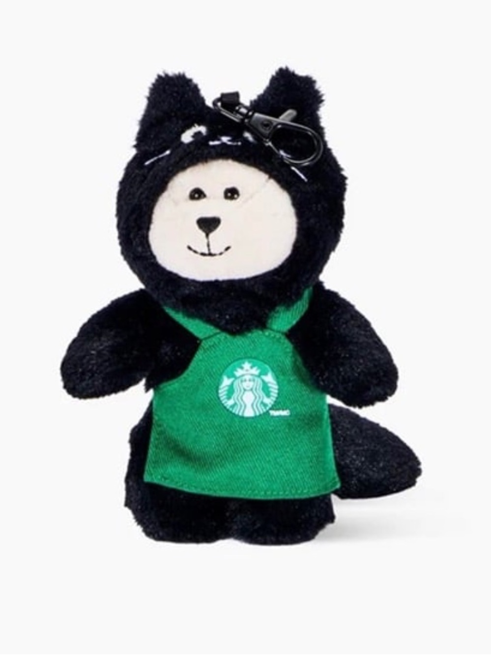 Starbucks Bearista Black Cat Plush Keychain